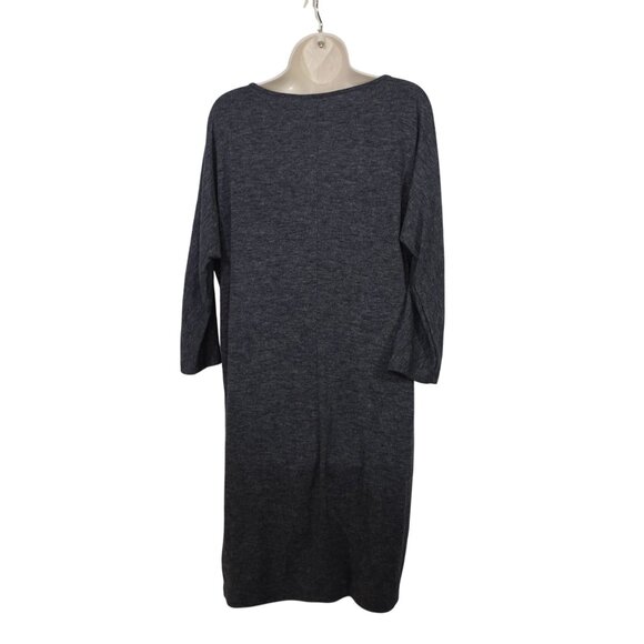 Old Navy Dark Heather Gray V-Neck Dolman Long Sleeve Knit Dress Women Size M - Picture 4 of 11